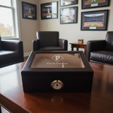 Personalized Cigar Humidor - Engraved Vintage P Philadelphia Phillies Baseball Team Logo Design