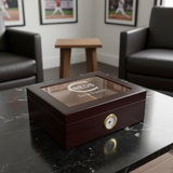 Personalized Cigar Humidor - Engraved Cincinnati Reds Baseball Team Logo Design