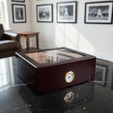 Personalized Cigar Humidor - Engraved Cincinnati Reds Vintage C Baseball Team Logo Design