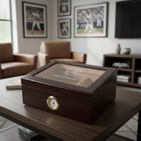 Personalized Cigar Humidor - Engraved New York Yankees Baseball Team Logo Design
