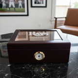 Personalized Cigar Humidor - Engraved Tampa Bay Rays Baseball Team Logo Design