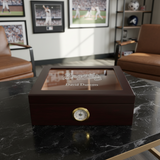 Personalized Cigar Humidor - Engraved Atlanta Braves Baseball Team Logo Design