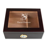 Personalized Cigar Humidor - Engraved Georgia Tech Yellow Jackets Team Logo Design