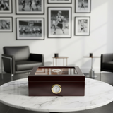 Personalized Cigar Humidor - Engraved Atlanta Hawks Basketball Team Logo Design