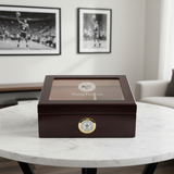 Personalized Cigar Humidor - Engraved Atlanta Hawks Basketball Team Logo Design