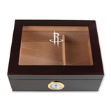 Personalized Cigar Humidor - Engraved Houston Rockets Basketball Team Logo Design
