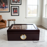 Personalized Cigar Humidor - Engraved New York Knicks Basketball Team Logo Design