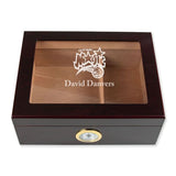 Personalized Cigar Humidor - Engraved Orlando Magic Basketball Team Logo Design