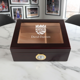 Personalized Cigar Humidor - Engraved Sacramento Kings Basketball Team Logo Design