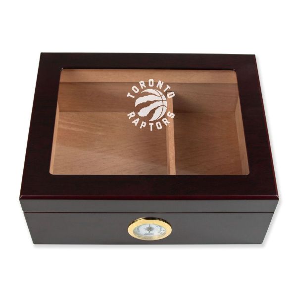 Personalized Cigar Humidor - Engraved Toronto Raptors Basketball Team Logo Design