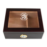 Personalized Cigar Humidor - Engraved Toronto Raptors Basketball Team Logo Design
