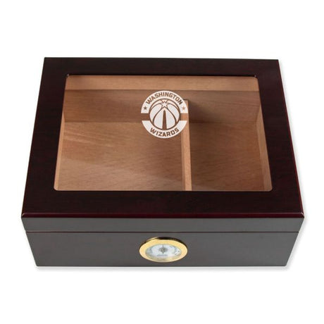 Personalized Cigar Humidor - Engraved Washington Wizards Basketball Team Logo Design