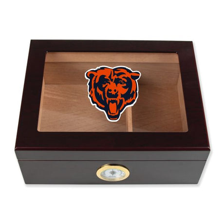 Chicago Bears Football Full Color Team Logo - Cigar Humidor