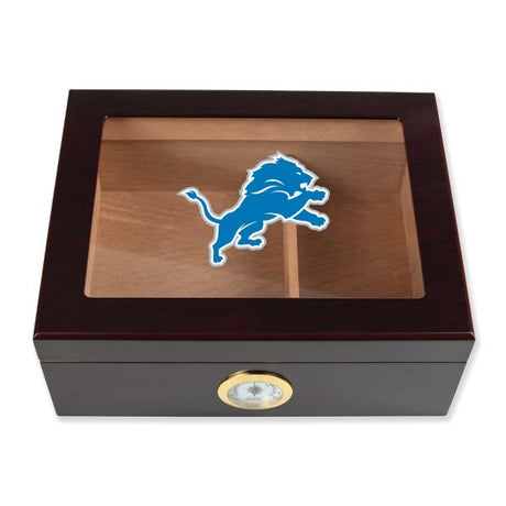 Detroit Lions Football Full Color Team Logo - Cigar Humidor