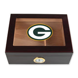 Green Bay Packers Football Full Color Team Logo - Cigar Humidor