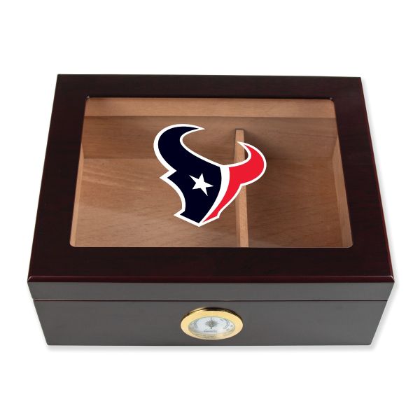 Houston Texans Football Full Color Team Logo - Cigar Humidor