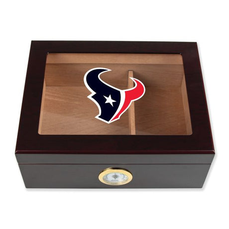 Houston Texans Football Full Color Team Logo - Cigar Humidor