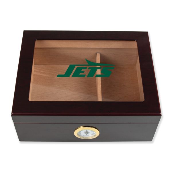 New York Jets Football Full Color Team Logo - Cigar Humidor