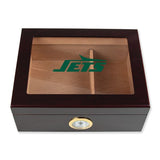 New York Jets Football Full Color Team Logo - Cigar Humidor