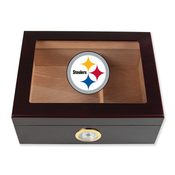 Pittsburgh Steelers Football Full Color Team Logo - Cigar Humidor