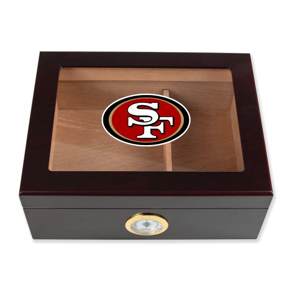 San Francisco 49ers Football Full Color Team Logo - Cigar Humidor