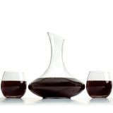 Custom Engraved Alpha Gamma Delta -  Slanted Top Wine Decanter With Wine Glasses