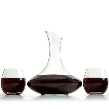 Custom Engraved Alpha Gamma Delta -  Slanted Top Wine Decanter With Wine Glasses