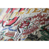 Indiana University Collegiate Hand-Embroidered Pillow