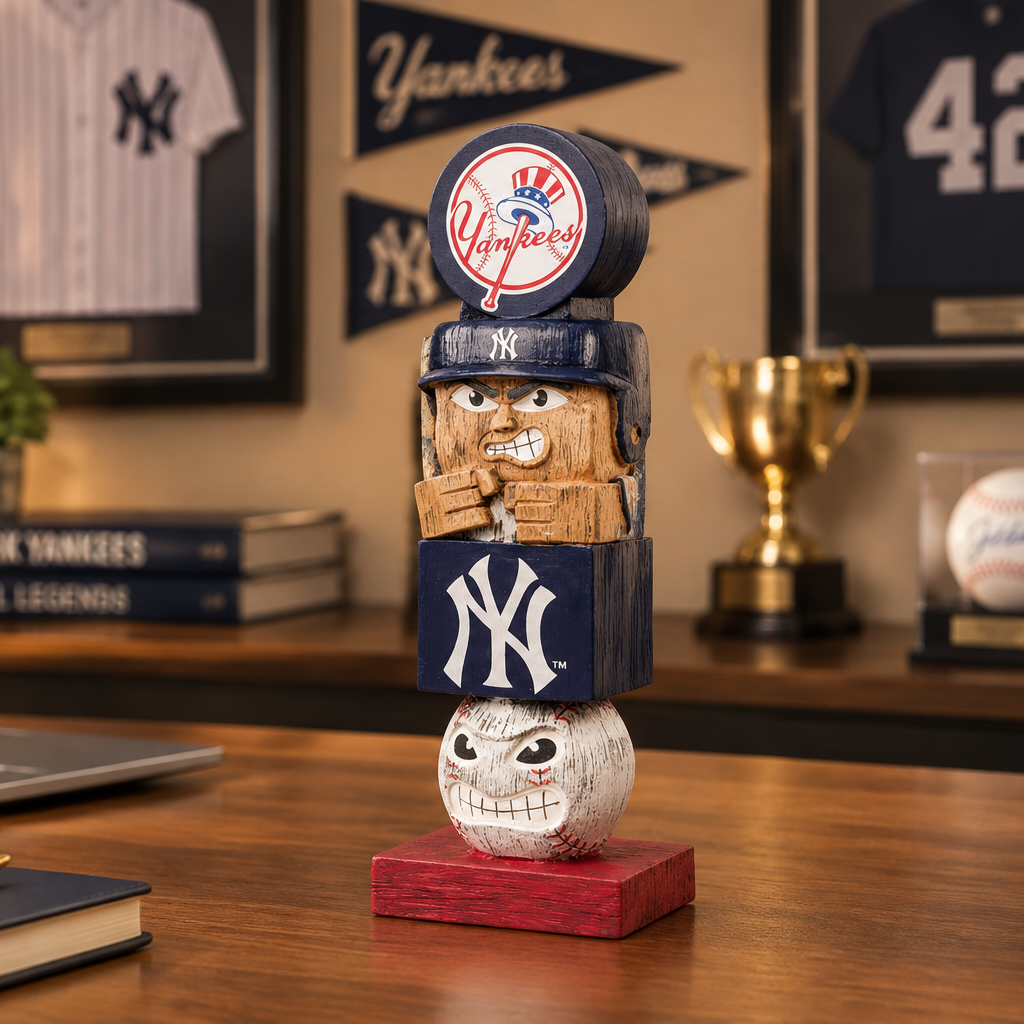 New York Yankees Tiki Totem Garden Statue - 16" Official MLB Outdoor & Indoor Decor