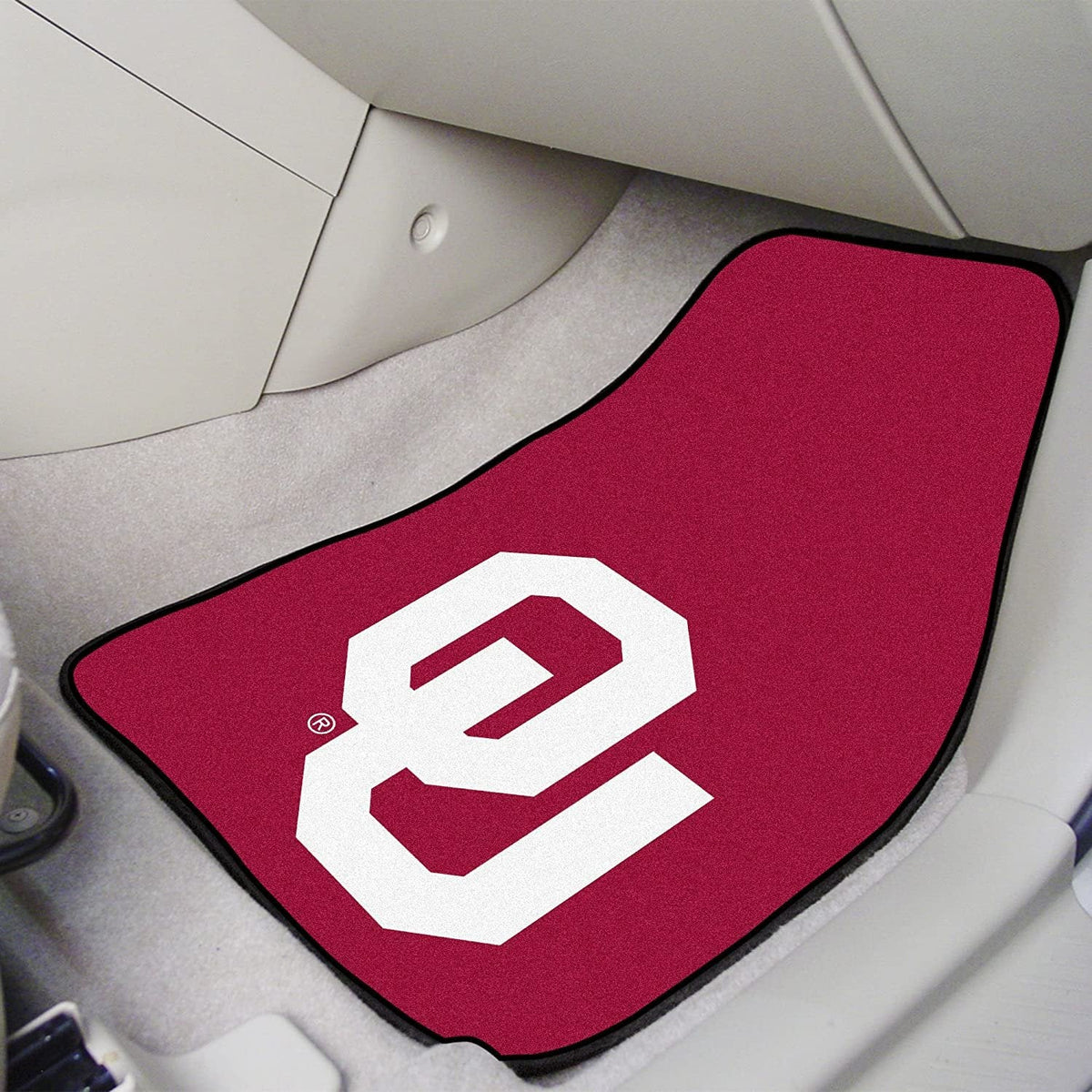 University of Oklahoma Sooners 2-Piece Vehicle Floor Mat Set, 18x27 Inch