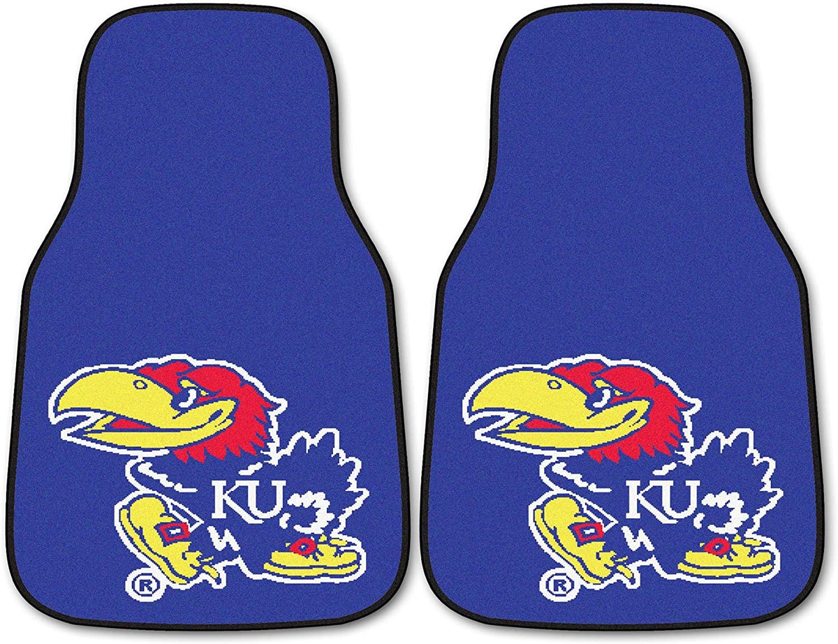 University of Kansas Jayhawks 2-Piece Vehicle Floor Mat Set, 18x27 Inch