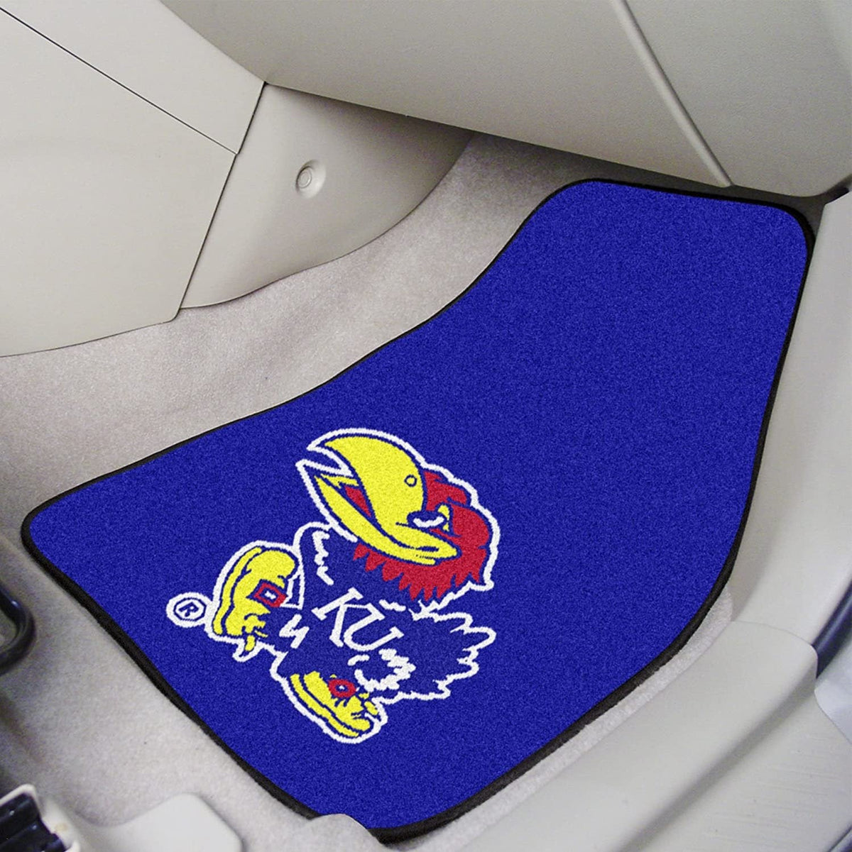 University of Kansas Jayhawks 2-Piece Vehicle Floor Mat Set, 18x27 Inch