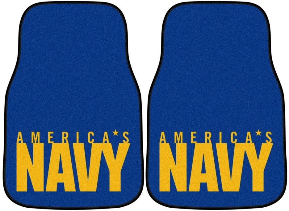 United States Navy 2-Piece Vehicle Floor Mat Set, 18x27 Inch