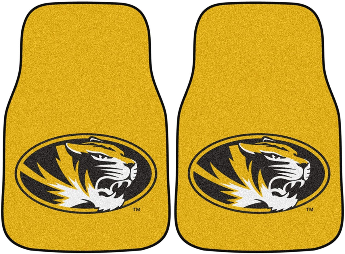 University of Missouri Tigers 2-Piece Vehicle Floor Mat Set, 18x27 Inch