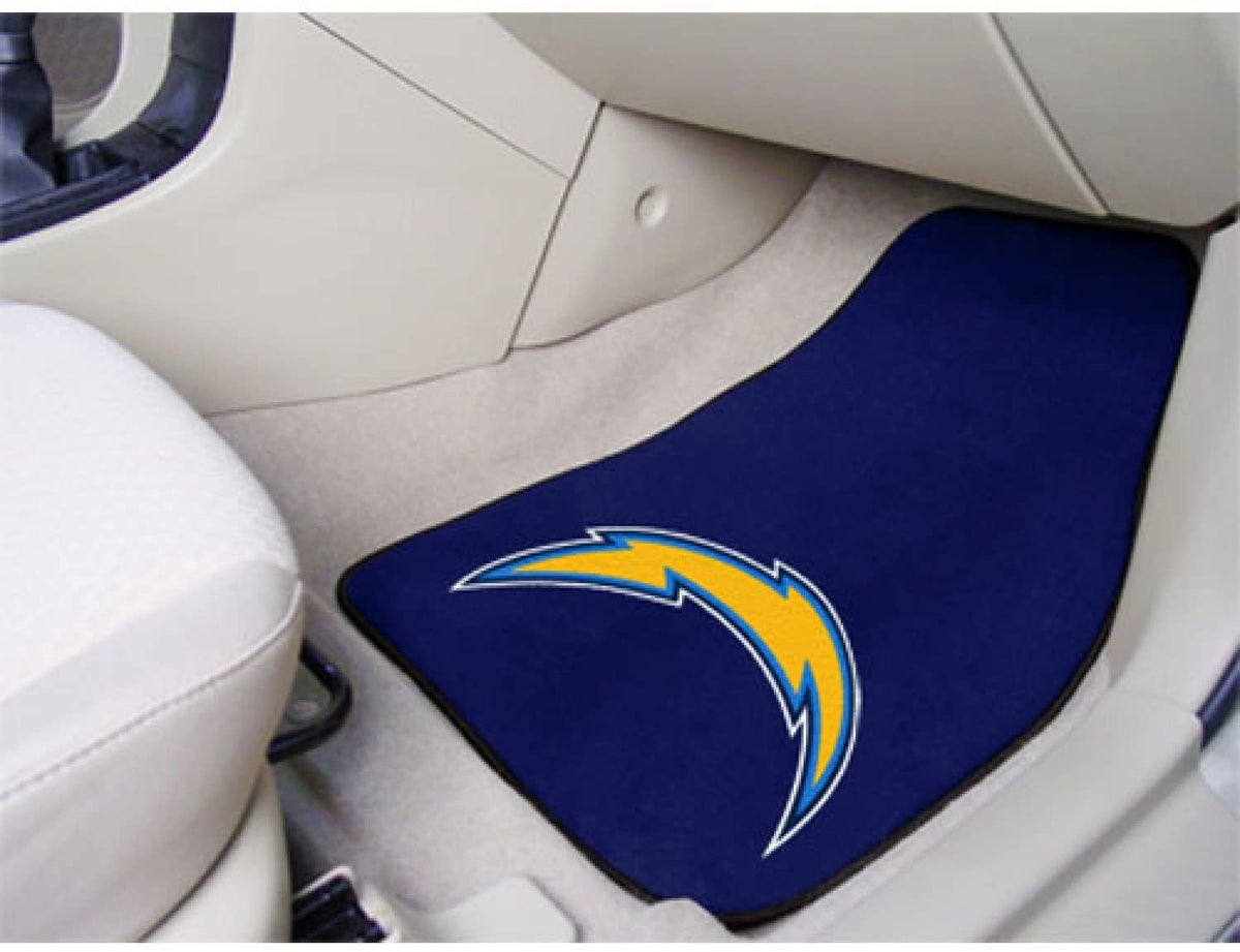 Los Angeles Chargers 2-Piece Vehicle Floor Mat Set, 18x27 Inch