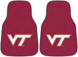 Virginia Tech Hokies 2-Piece Vehicle Floor Mat Set, 18x27 Inch