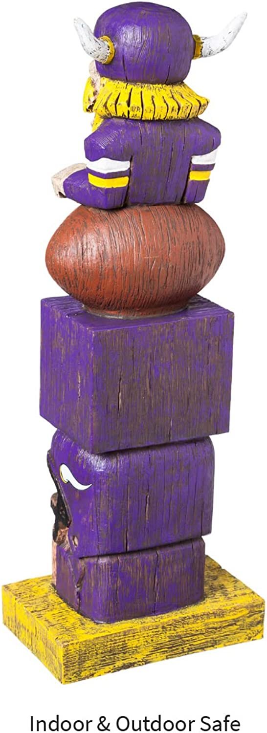 Minnesota Vikings Tiki Totem Garden Statue - 16" Resin Indoor & Outdoor Decor