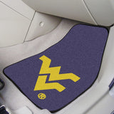 West Virginia University Mountaineers 2-Piece Vehicle Floor Mat Set, 18x27 Inch