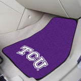 Texas Christian University Horned Frogs TCU Horned Frogs 2-Piece Vehicle Floor Mat Set, 18x27 Inch