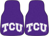 Texas Christian University Horned Frogs TCU Horned Frogs 2-Piece Vehicle Floor Mat Set, 18x27 Inch