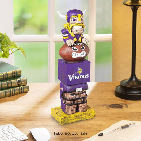 Minnesota Vikings Tiki Totem Garden Statue - 16" Resin Indoor & Outdoor Decor