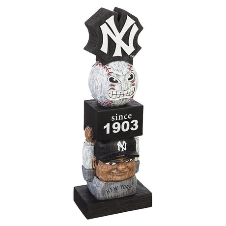 New York Yankees Vintage Tiki Totem Statue - 16" Hand-Painted MLB Garden Decor