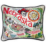 Nebraska, University of Collegiate Embroidered Pillow by CatStudio