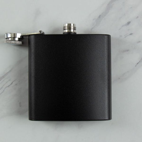 Personalized 6oz Matte Black Powder Coated Stainless Steel FSK602 Custom Engraved Kappa Kappa Psi