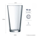 Engraved Personalized 16oz Pint Glass - Custom Add Your Logo