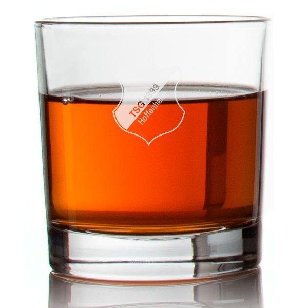Engraved TSG Hoffenheim Rocks Glass - Germany Football - Personalized Whiskey Glasses - Man Cave Gift Ideas - Gifts For Him - Soccer Fanatic - 2pcs