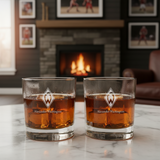 Engraved SV Werner-Bremen Rocks Glass - Germany Football - Personalized Whiskey Glasses - Man Cave Gift Ideas - Gifts For Him - Soccer Fanatic - 2pcs