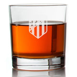 Engraved Atletico Madrid Rocks Glass - La Liga Spain Football - Personalized Whiskey Glasses - Man Cave Gift Ideas - Gifts For Him - Soccer Fanatic - 2pcs