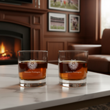 Engraved RCD Mallorca Rocks Glass - La Liga Spain Football - Personalized Whiskey Glasses - Man Cave Gift Ideas - Gifts For Him - Soccer Fanatic - 2pcs