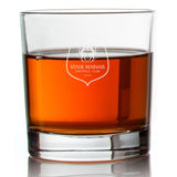 Engraved Stade Rennais Rocks Glass - Ligue 1 France Football - Personalized Whiskey Glasses - Man Cave Gift Ideas - Gifts For Him - Soccer Fanatic - 2pcs